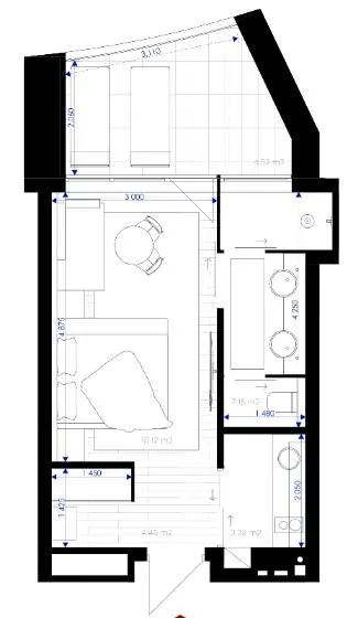 Апарт-комплекс ESCAPE City — 33.6 м²