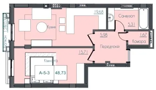Клубний будинок Консул — 47.8 м²