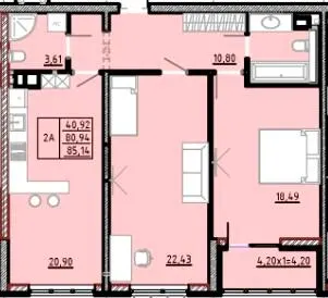 ЖК Modern — 85.1 м²