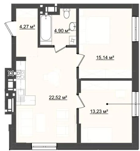 ЖК City House — 60.1 м²