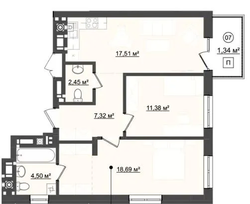 ЖК City House — 63.2 м²