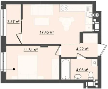 ЖК City House — 42.3 м²