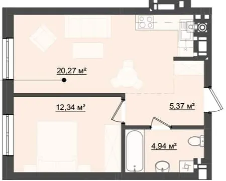 ЖК City House — 42.9 м²