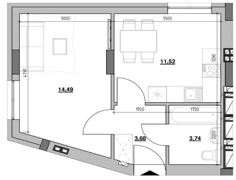 ЖК Велика Британія — 33.4 м²