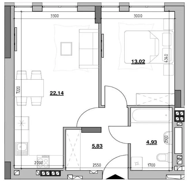 ЖК Велика Британія — 45.9 м²