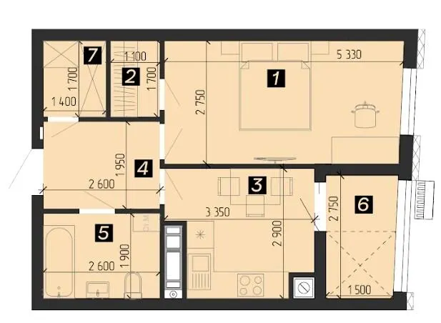 ЖК Свій — 41.6 м²