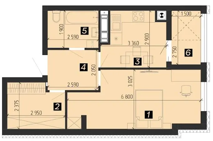 ЖК Свій — 47.5 м²