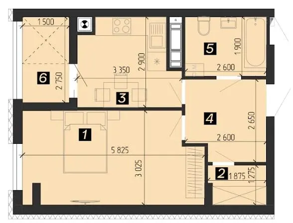 ЖК Свій — 42.9 м²
