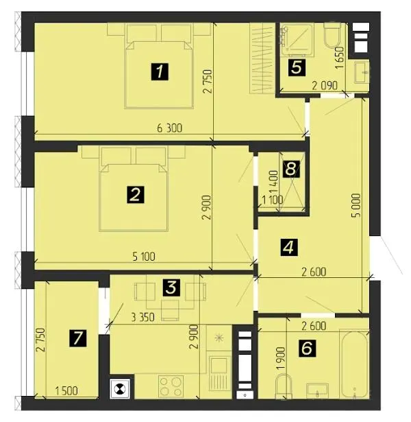 ЖК Свій — 62.6 м²