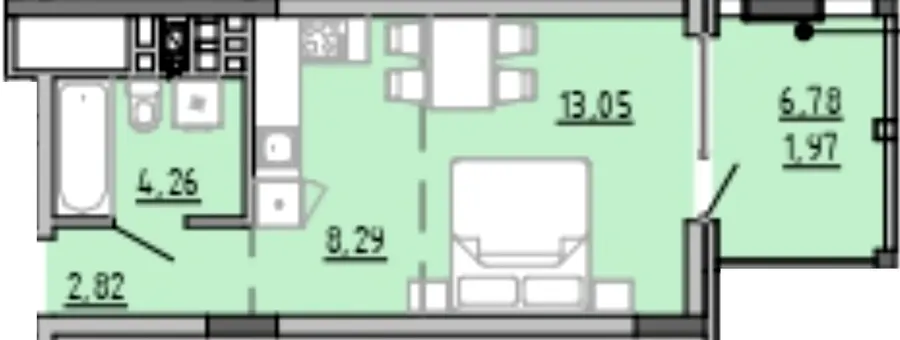 Hyde Park — 30.4 м²
