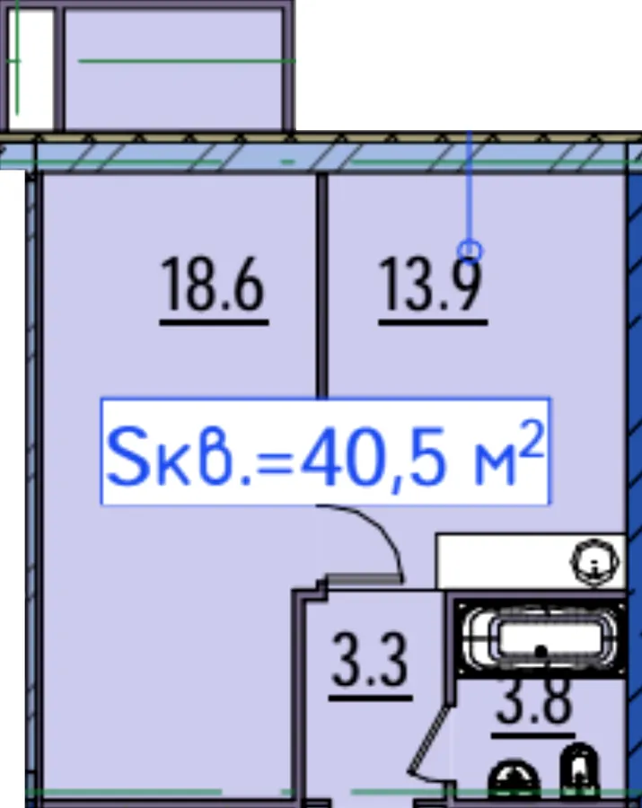 Пространство у Стамбульского парка — 39.5 м²