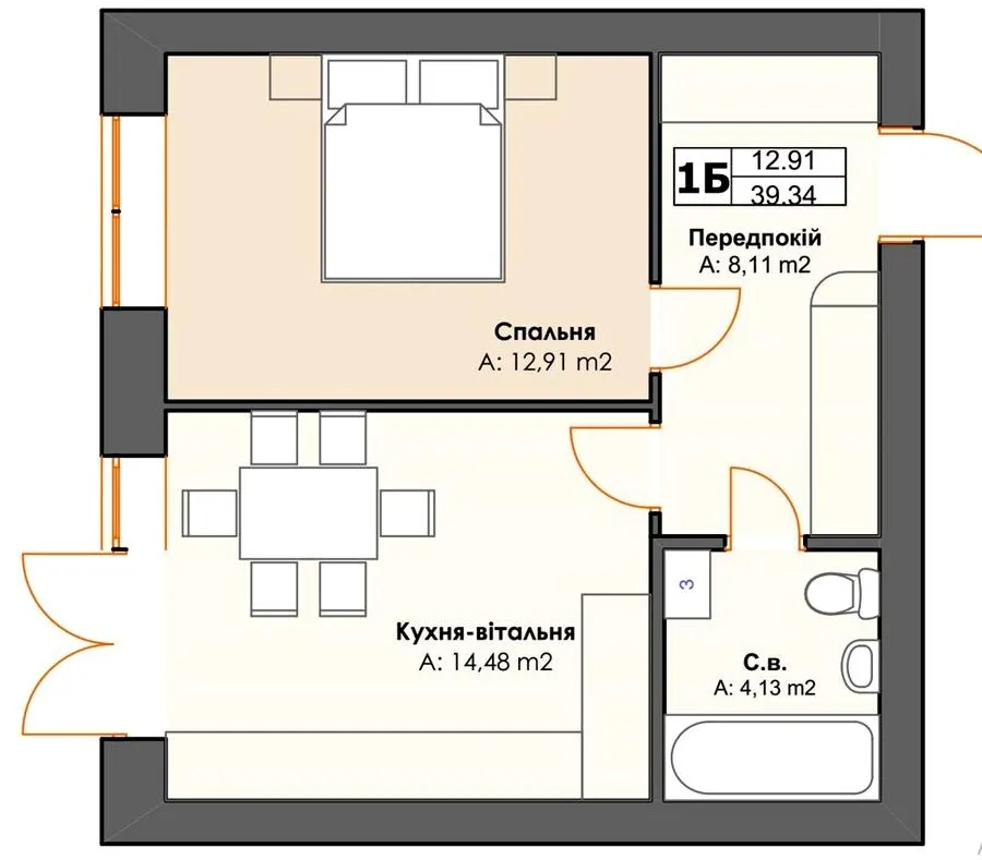 ЖК 10AVENUE — 39.3 м²