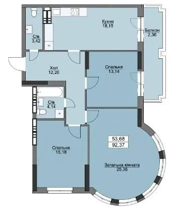 ЖК Вишгород Плаза — 99.5 м²