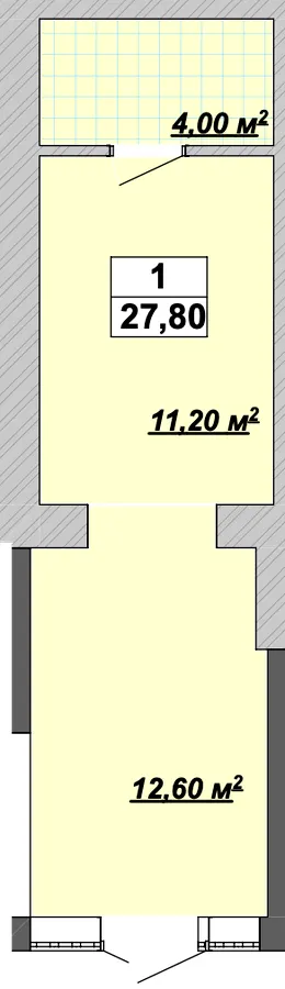 Житловий район Княгинин — 27.8 м²
