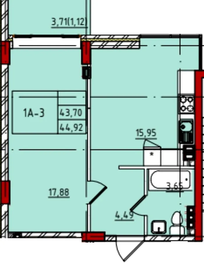 ЖК Manhattan — 37.9 м²
