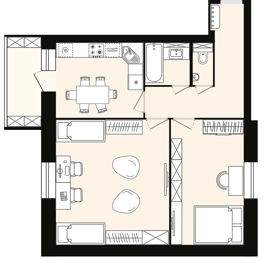 ЖК Четверта Перлина — 70.3 м²