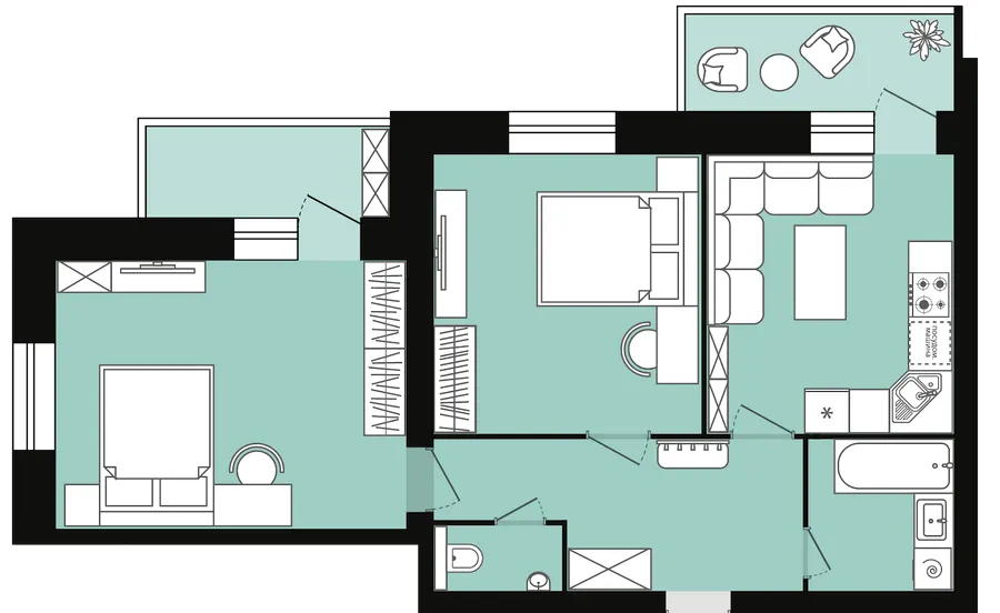 ЖК Четверта Перлина — 70.9 м²