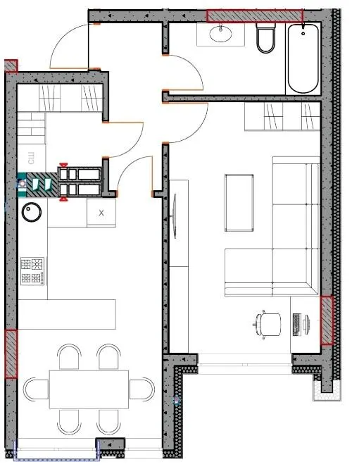 ЖК Stugna Residence — 44.9 м²