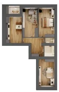 3-комнатная квартира, 85 м², вул. Чорновола, 91а, 93г-93з, вул. Счастліва, , Ровно