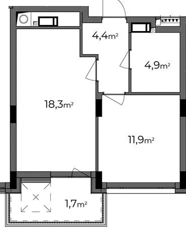 ЖК Lypynsky — 41.2 м²