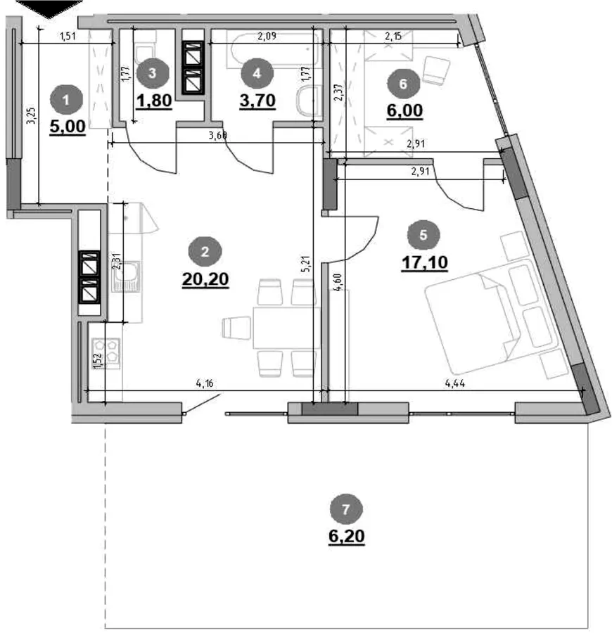 ЖК Вілла Погулянка — 60 м²