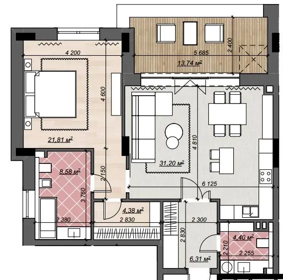 Sovskyi Club House — 83.5 м²