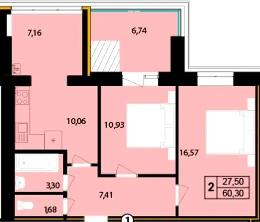 ЖК Budapest Dream — 60.3 м²