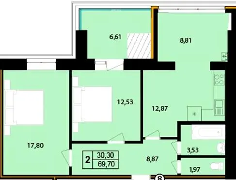 ЖК Budapest Dream — 69.7 м²