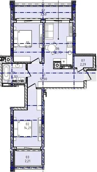 ЖК Art deluxe — 64.1 м²