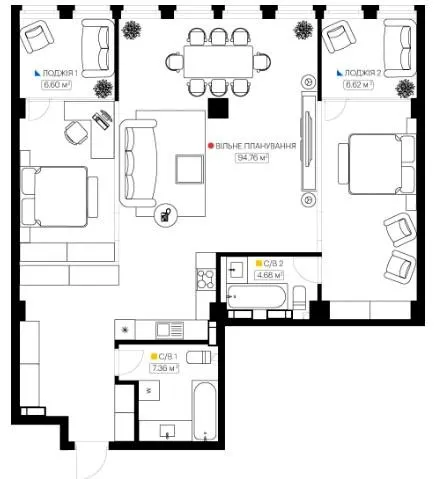 KYЇVPROEKT City Space — 120 м²