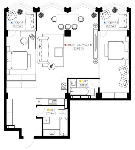 KYЇVPROEKT City Space — 115.9 м²