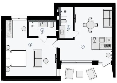 Апарт-готель SKOGUR — 61.3 м²