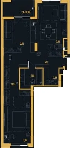 ЖК Skywalker — 71.4 м²