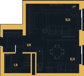 ЖК Skywalker — 42.5 м²