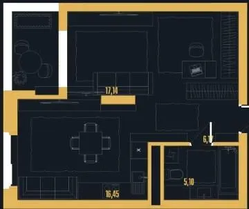 ЖК Skywalker — 44.4 м²