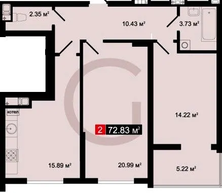 ЖК Затишний Дім — 72.8 м²