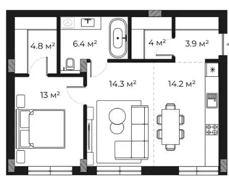 ЖК SHERWOOD — 61.3 м²