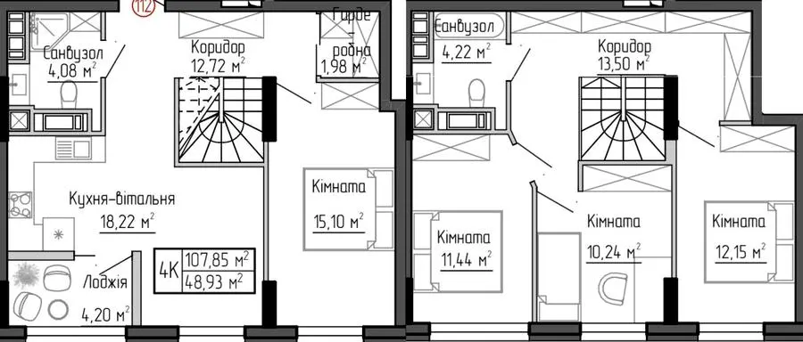 ЖК Дружній Дім — 107.9 м²