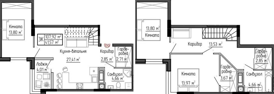 ЖК Дружній Дім — 107.9 м²