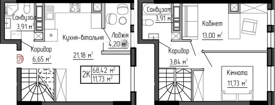ЖК Дружній Дім — 68.4 м²