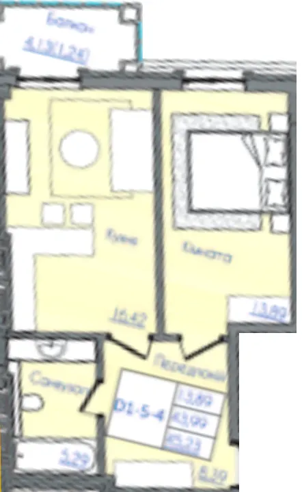 Клубний будинок Консул — 45.5 м²