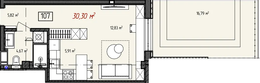 ЖК SvetlovSky — 30.3 м²