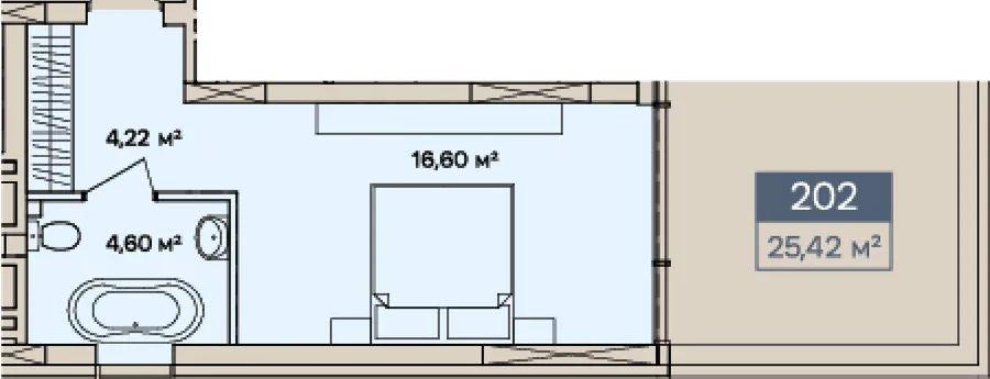 1-кімнатна квартира, 25 м², вул. Капушанська, 61, Ужгород — фото 1