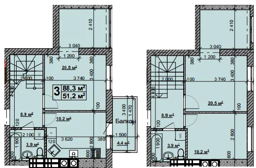 ЖК Вілар — 88.3 м²