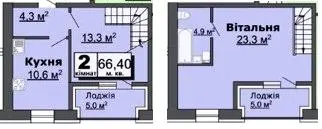 просп. Відродження — 66.4 м²