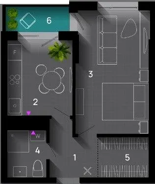 ЖК SKYGARDEN — 41 м²