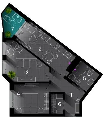 ЖК SKYGARDEN — 58 м²