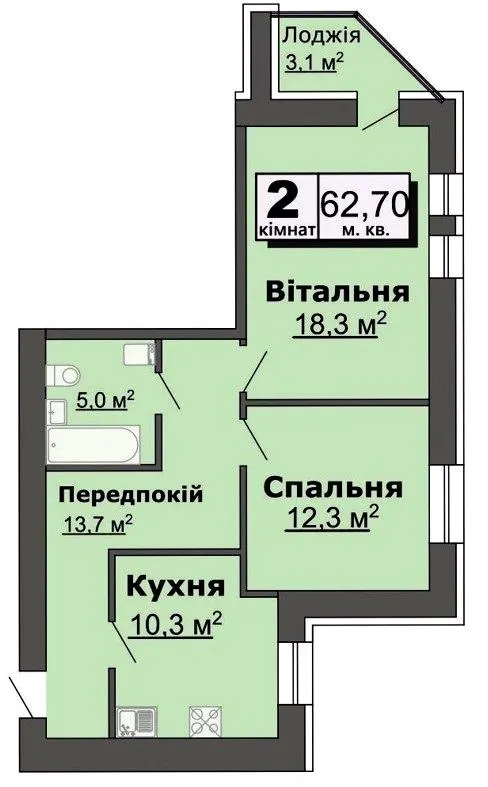 просп. Відродження — 62.7 м²