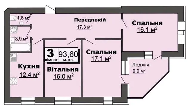 просп. Відродження — 93.6 м²