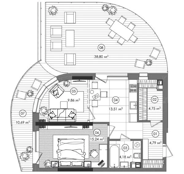 ЖК Creator City — 67.3 м²